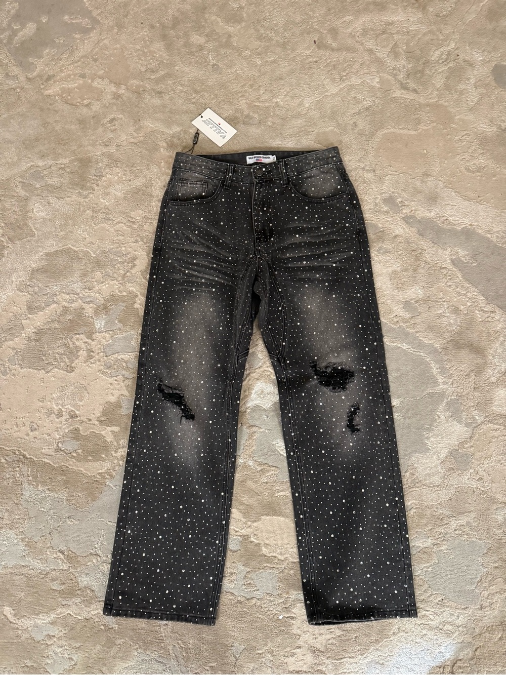 Vale live black rhinestone jeans